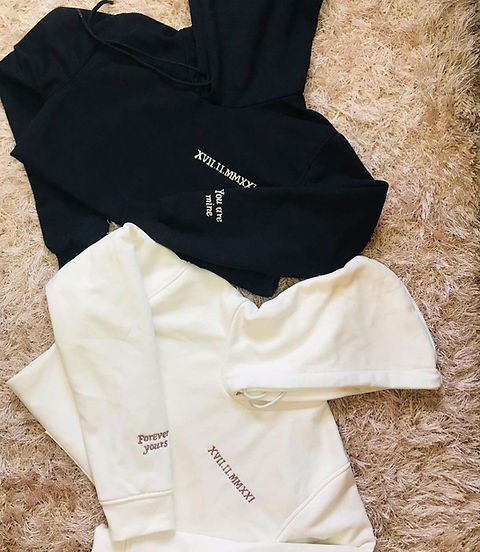 Couple Embroidery Hoodies(pair of 2) ✨